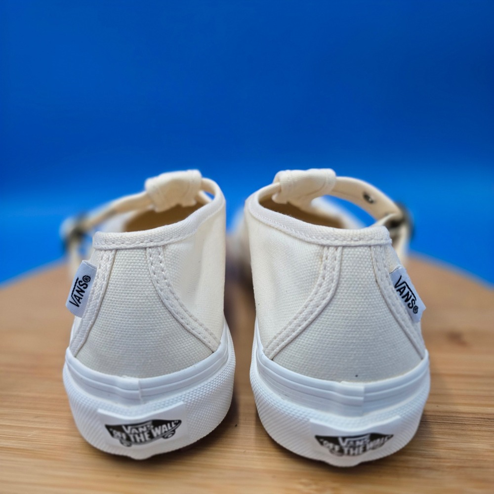 Vans Mary Jane Canvas Sneakers Cream White Buckle Low Top Women's Size 8 NWOB - Picture 4 of 8